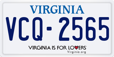 VA license plate VCQ2565