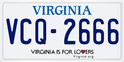 VA license plate VCQ2666