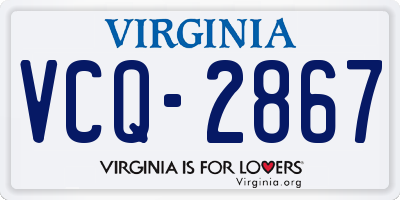 VA license plate VCQ2867