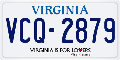 VA license plate VCQ2879