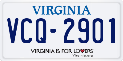 VA license plate VCQ2901