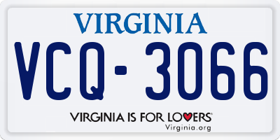 VA license plate VCQ3066
