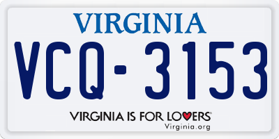 VA license plate VCQ3153