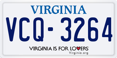 VA license plate VCQ3264