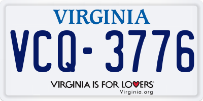 VA license plate VCQ3776