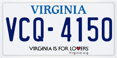 VA license plate VCQ4150