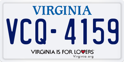 VA license plate VCQ4159