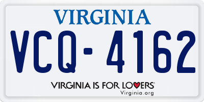 VA license plate VCQ4162