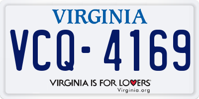 VA license plate VCQ4169