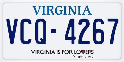 VA license plate VCQ4267