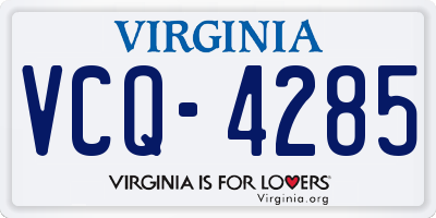 VA license plate VCQ4285
