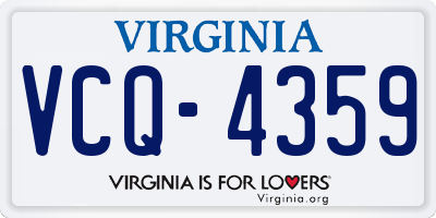 VA license plate VCQ4359