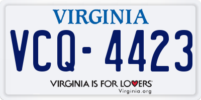 VA license plate VCQ4423