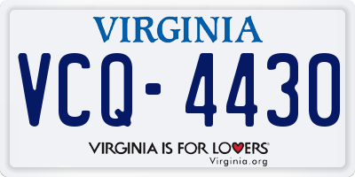 VA license plate VCQ4430