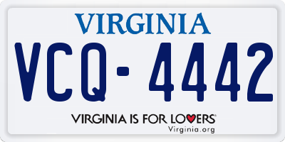 VA license plate VCQ4442