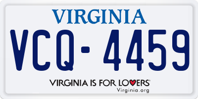 VA license plate VCQ4459