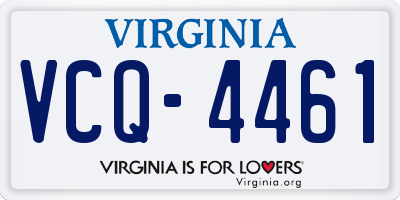 VA license plate VCQ4461
