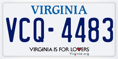 VA license plate VCQ4483