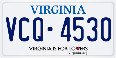 VA license plate VCQ4530
