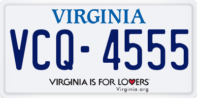VA license plate VCQ4555