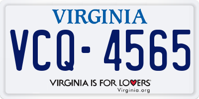 VA license plate VCQ4565