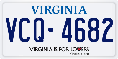 VA license plate VCQ4682