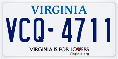 VA license plate VCQ4711