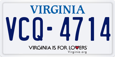 VA license plate VCQ4714