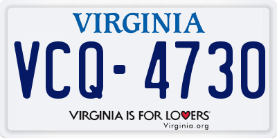 VA license plate VCQ4730