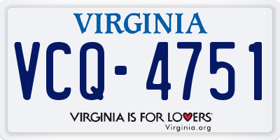 VA license plate VCQ4751