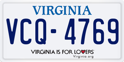 VA license plate VCQ4769