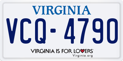 VA license plate VCQ4790
