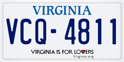 VA license plate VCQ4811