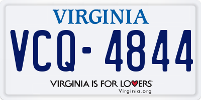 VA license plate VCQ4844