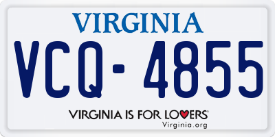 VA license plate VCQ4855