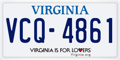 VA license plate VCQ4861