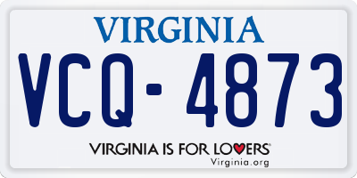 VA license plate VCQ4873