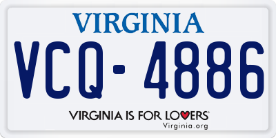 VA license plate VCQ4886