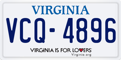 VA license plate VCQ4896