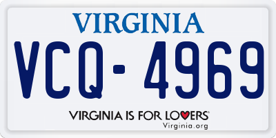 VA license plate VCQ4969