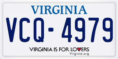 VA license plate VCQ4979