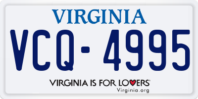 VA license plate VCQ4995