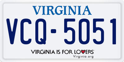 VA license plate VCQ5051