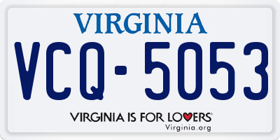 VA license plate VCQ5053