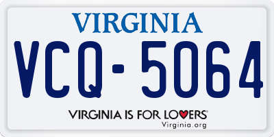 VA license plate VCQ5064