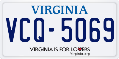 VA license plate VCQ5069