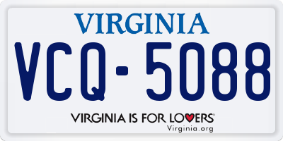 VA license plate VCQ5088