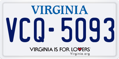 VA license plate VCQ5093