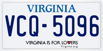 VA license plate VCQ5096
