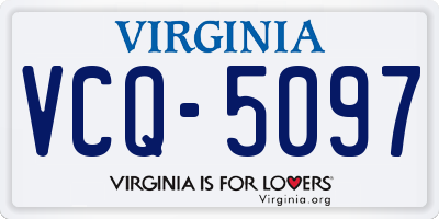 VA license plate VCQ5097